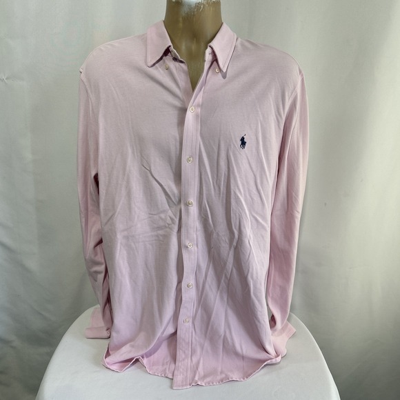 Polo Ralph Lauren Other - Polo Ralph Lauren Featherweight Mesh Shirt Mens Sz XL Pink Long Sleeves
